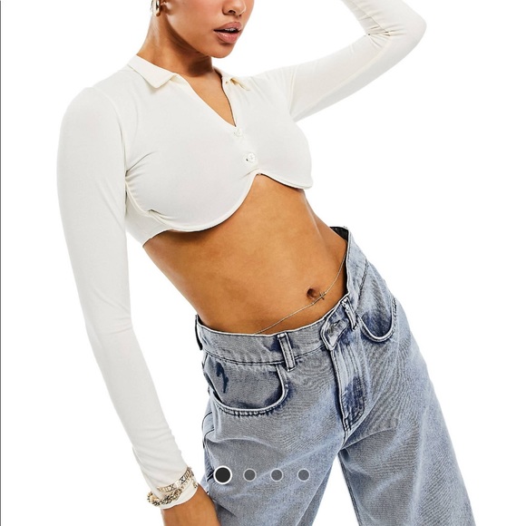 ASOS asyou underwire crop polo top
